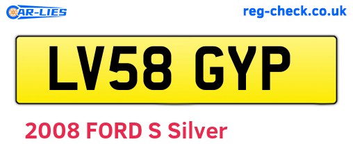 LV58GYP are the vehicle registration plates.