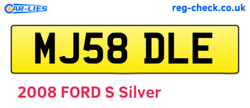 MJ58DLE are the vehicle registration plates.