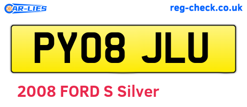 PY08JLU are the vehicle registration plates.
