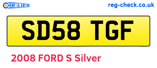 SD58TGF are the vehicle registration plates.