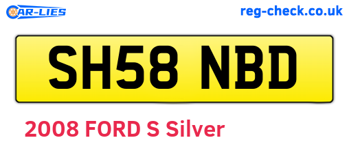 SH58NBD are the vehicle registration plates.