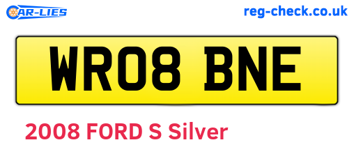 WR08BNE are the vehicle registration plates.
