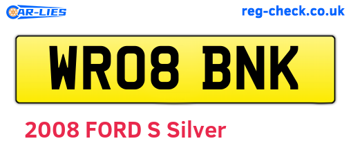 WR08BNK are the vehicle registration plates.