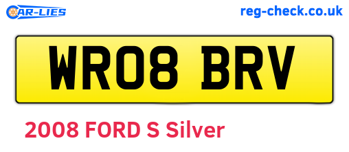 WR08BRV are the vehicle registration plates.