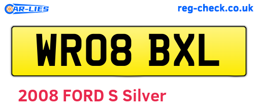 WR08BXL are the vehicle registration plates.