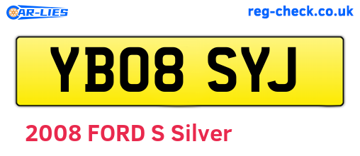 YB08SYJ are the vehicle registration plates.