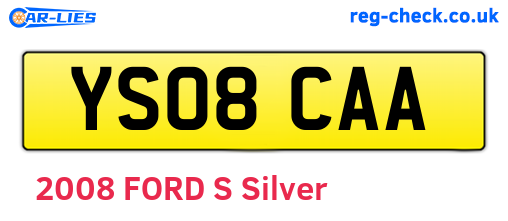 YS08CAA are the vehicle registration plates.