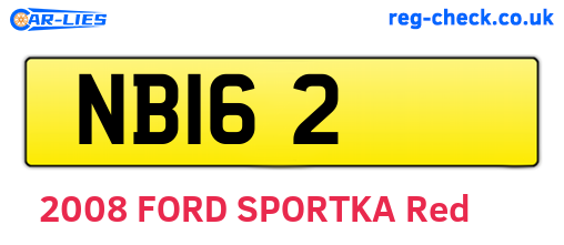 NB162 are the vehicle registration plates.
