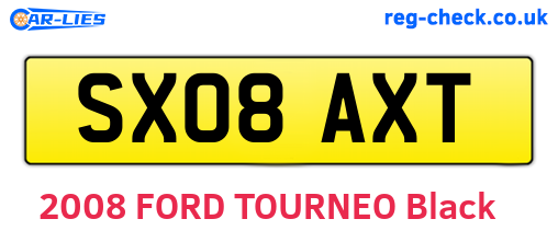 SX08AXT are the vehicle registration plates.