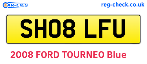 SH08LFU are the vehicle registration plates.