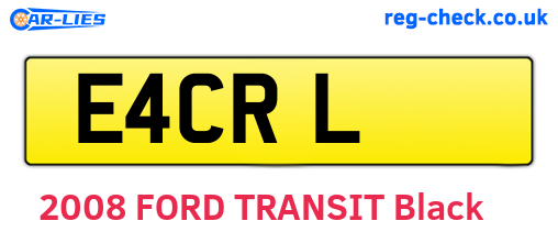 E4CRL are the vehicle registration plates.