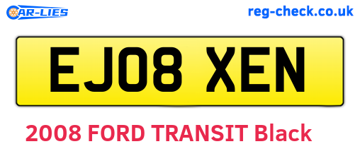 EJ08XEN are the vehicle registration plates.