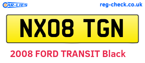 NX08TGN are the vehicle registration plates.