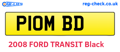P10MBD are the vehicle registration plates.