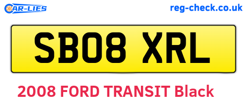 SB08XRL are the vehicle registration plates.