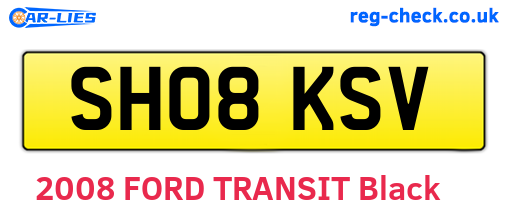SH08KSV are the vehicle registration plates.