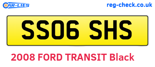 SS06SHS are the vehicle registration plates.
