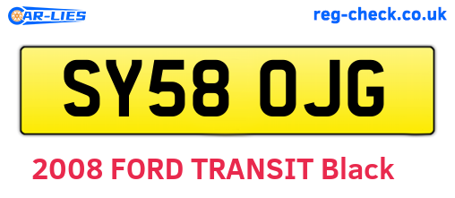 SY58OJG are the vehicle registration plates.