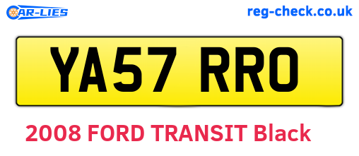 YA57RRO are the vehicle registration plates.