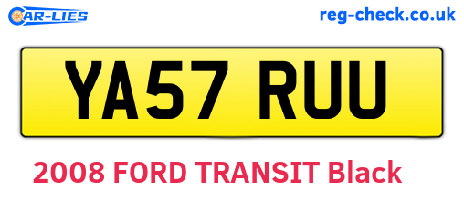 YA57RUU are the vehicle registration plates.