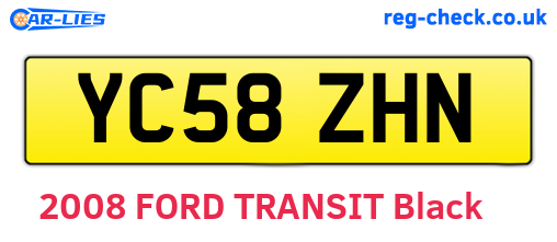 YC58ZHN are the vehicle registration plates.