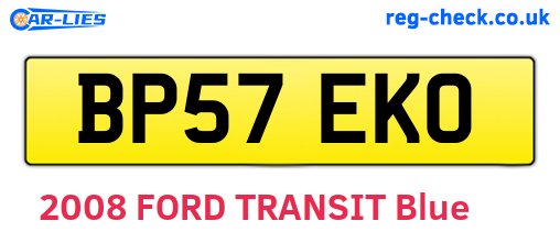 BP57EKO are the vehicle registration plates.