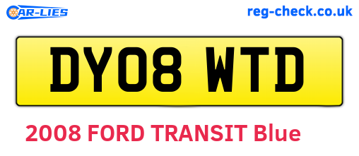 DY08WTD are the vehicle registration plates.