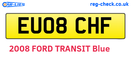 EU08CHF are the vehicle registration plates.