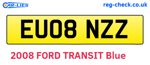 EU08NZZ are the vehicle registration plates.