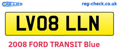 LV08LLN are the vehicle registration plates.