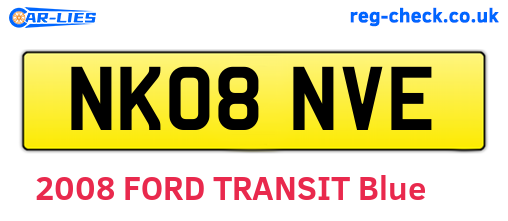NK08NVE are the vehicle registration plates.