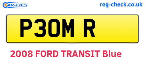 P3OMR are the vehicle registration plates.
