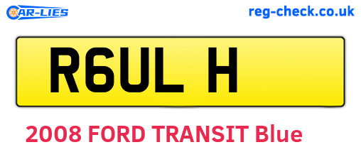 R6ULH are the vehicle registration plates.