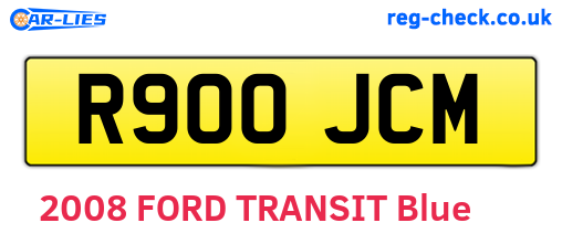 R900JCM are the vehicle registration plates.