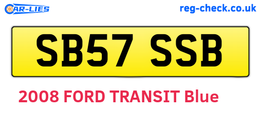 SB57SSB are the vehicle registration plates.