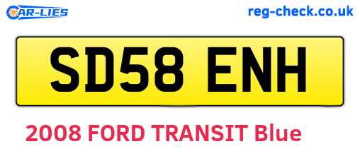 SD58ENH are the vehicle registration plates.