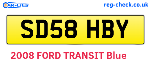 SD58HBY are the vehicle registration plates.