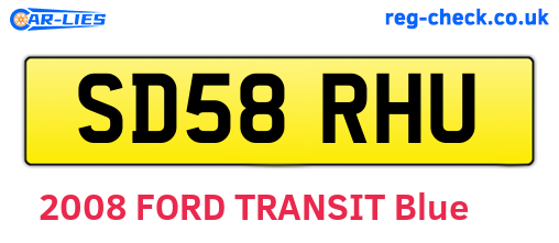 SD58RHU are the vehicle registration plates.