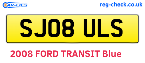 SJ08ULS are the vehicle registration plates.