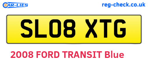 SL08XTG are the vehicle registration plates.