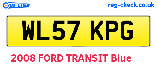 WL57KPG are the vehicle registration plates.
