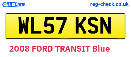 WL57KSN are the vehicle registration plates.
