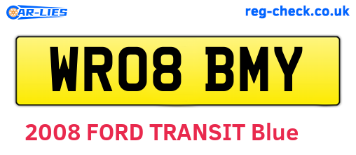 WR08BMY are the vehicle registration plates.