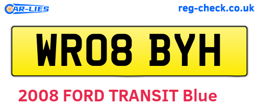 WR08BYH are the vehicle registration plates.