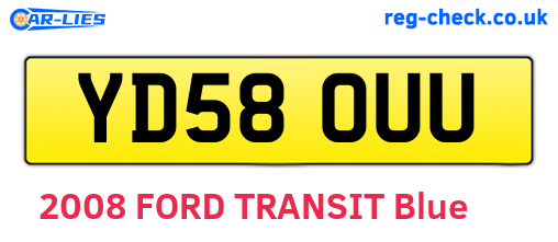YD58OUU are the vehicle registration plates.