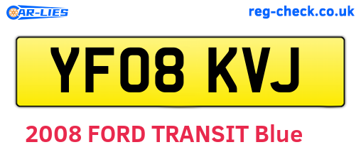 YF08KVJ are the vehicle registration plates.