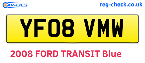 YF08VMW are the vehicle registration plates.