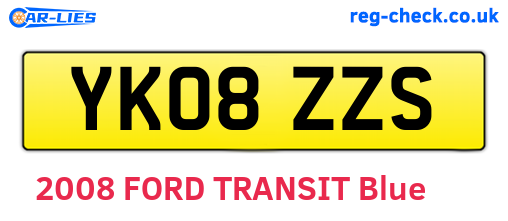 YK08ZZS are the vehicle registration plates.