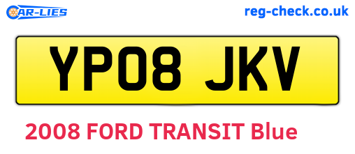 YP08JKV are the vehicle registration plates.