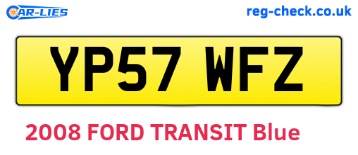 YP57WFZ are the vehicle registration plates.